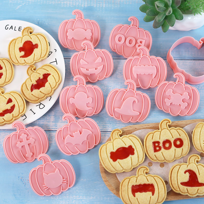 Kitchen Baking Cookies - 10pcs Halloween Jam-filled Cookie Cutters Set