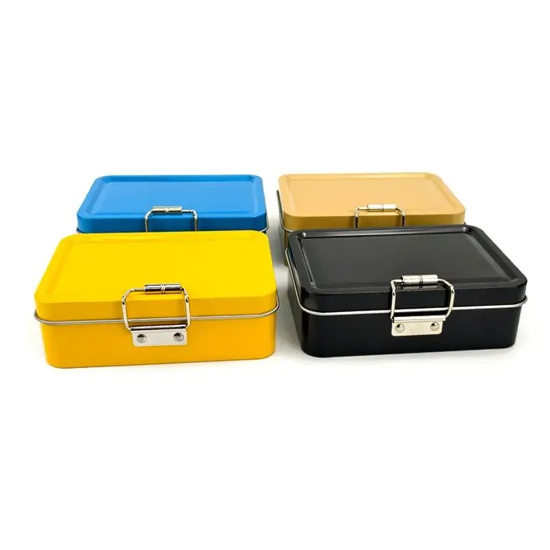 Kitchen Baking Containers - Square Tinplate Cookie Storage Box with