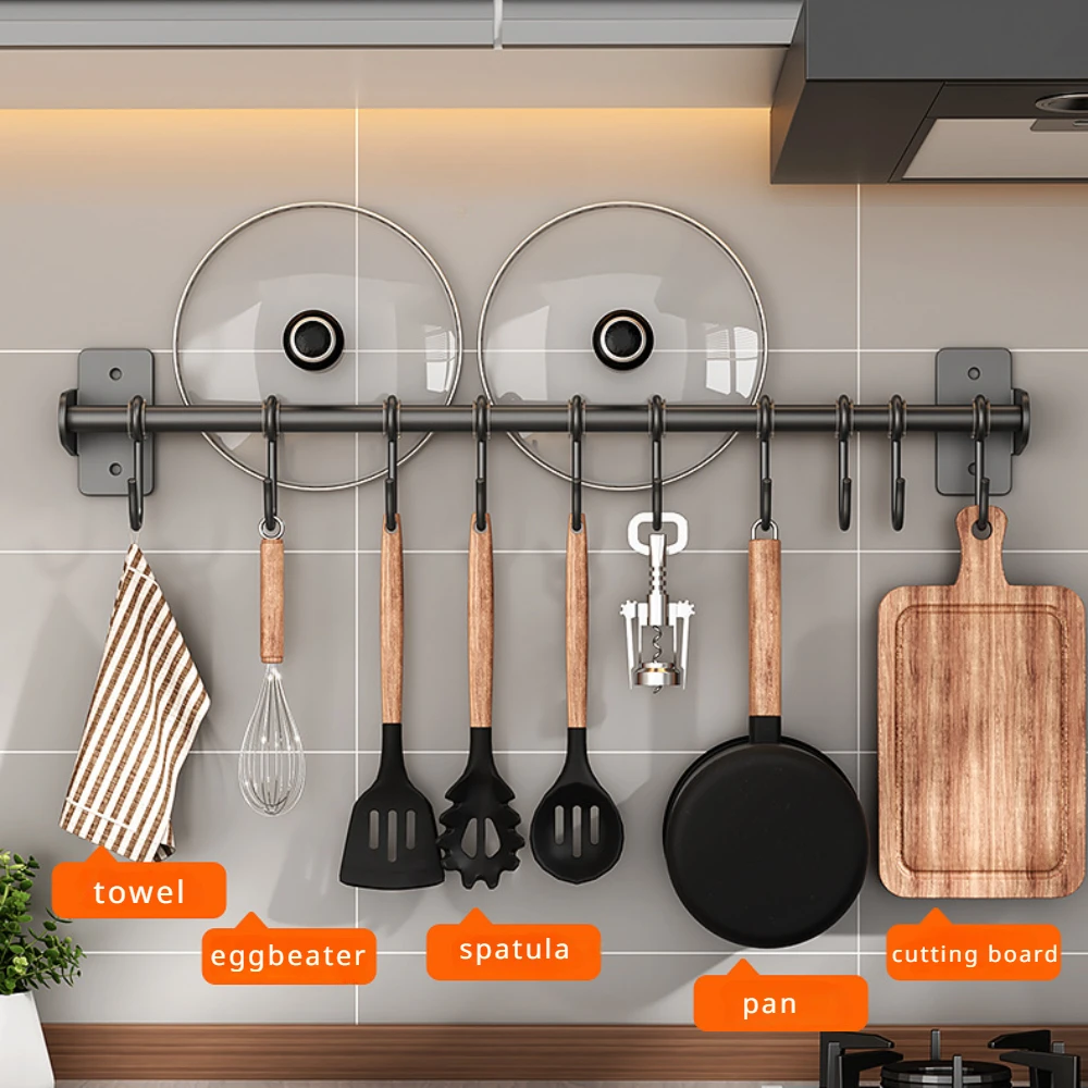 Kitchen Uncle - No punch Kitchen Hook Rack Stainless