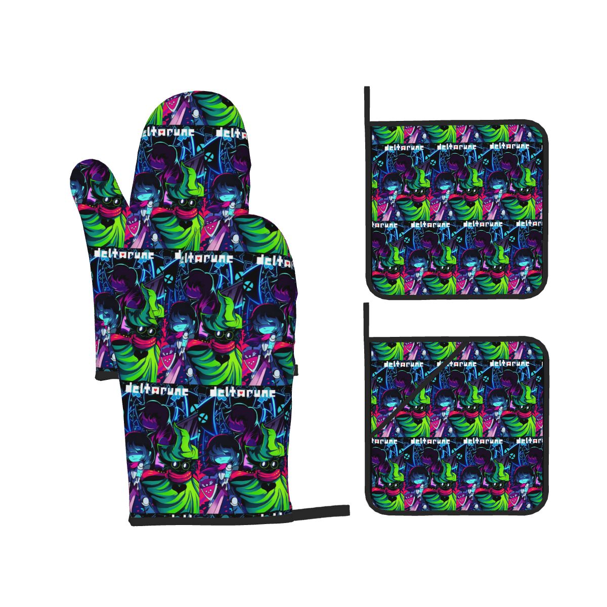 Kitchen Baking Game - Deltarune Video Game Oven Mitts and