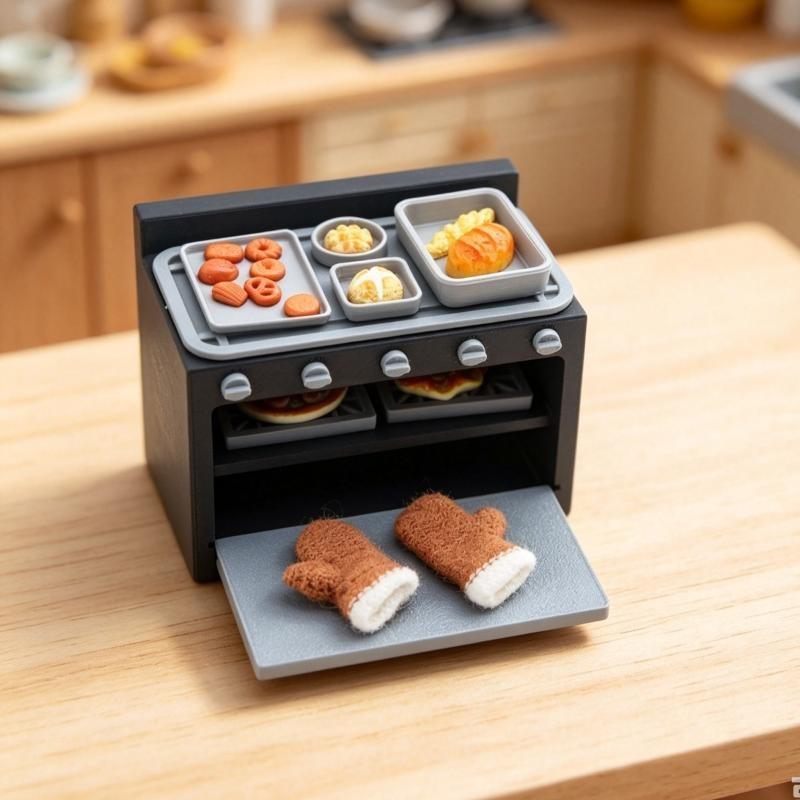 Mini Kitchen Baking - Mini Baking Oven Model 1/12 Scale