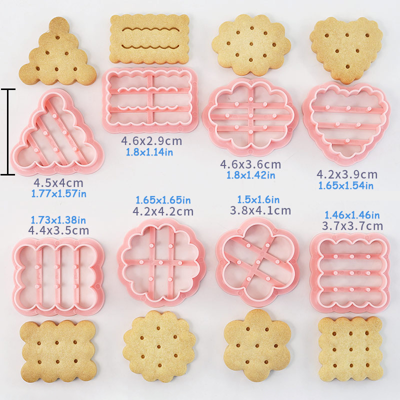 8 Piece Cute Classic Biscuit C - огляд і ціна Kitchen Baking Cookies