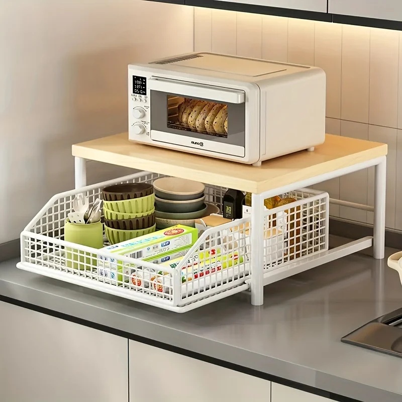 Vertical Microwave Stand w/ Dr - огляд і ціна Kitchen Baking Drawer