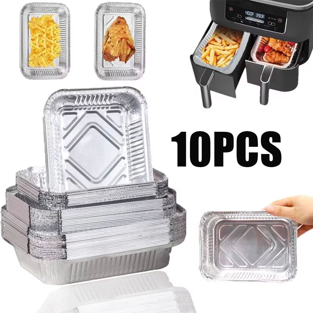 10PCS Disposable Aluminum Foil - огляд і ціна Kitchen Baking Containers