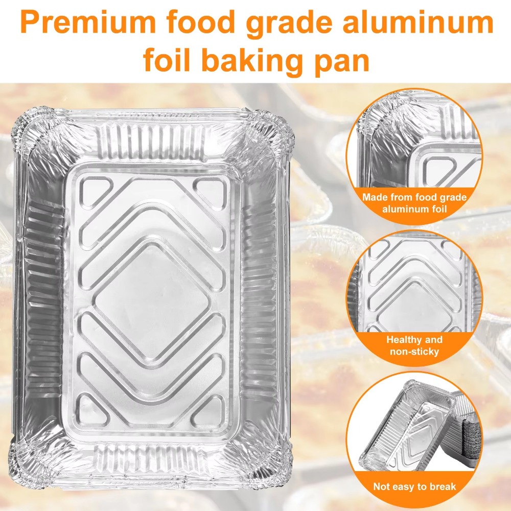 10PCS Disposable Aluminum Foil - огляд і ціна Kitchen Baking Containers