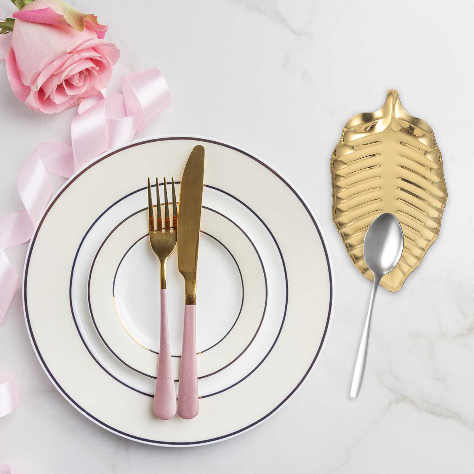 Stainless Steel Gold Leaf Spoo - огляд і ціна Kitchen With Baking Station