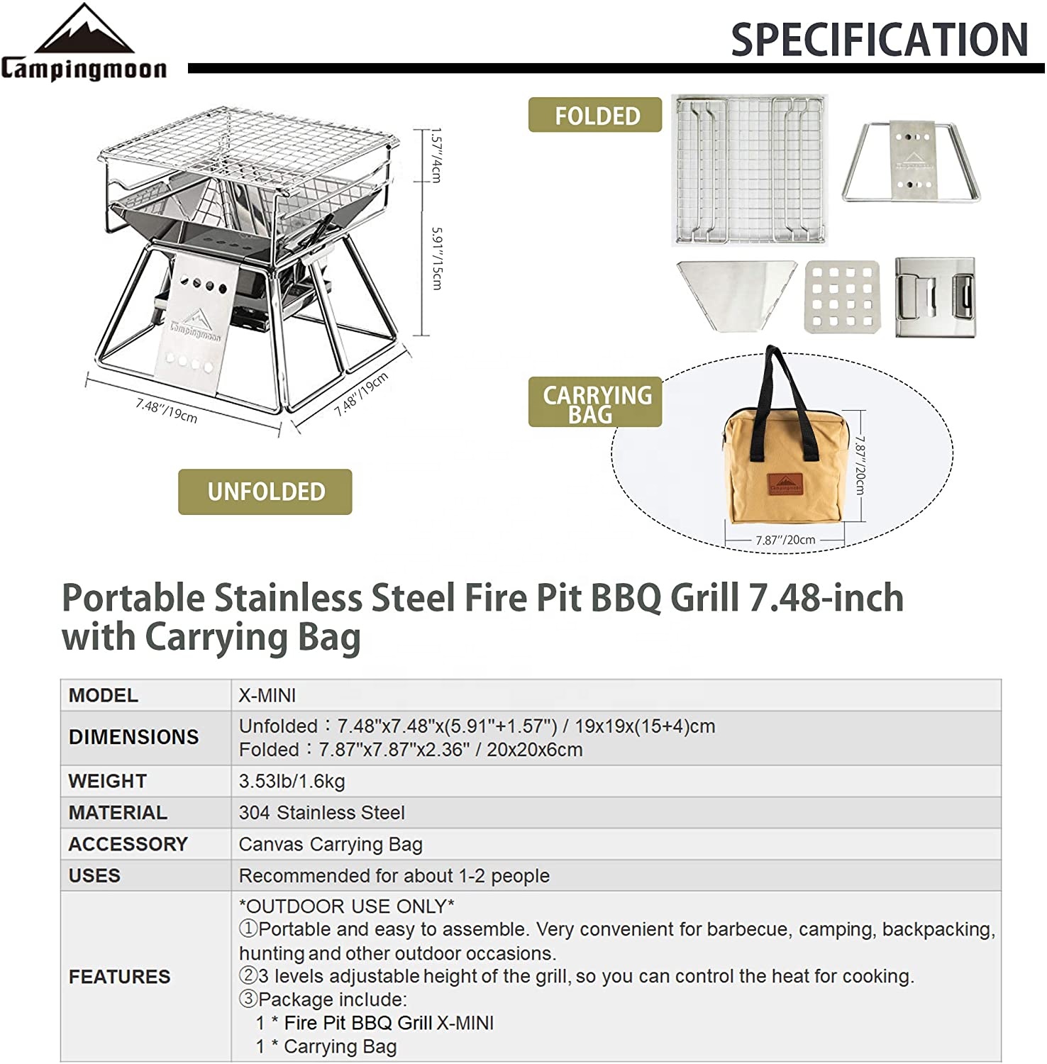 Campingmoon Outdoor Camping Bb - огляд і ціна Mini Kitchen Baking