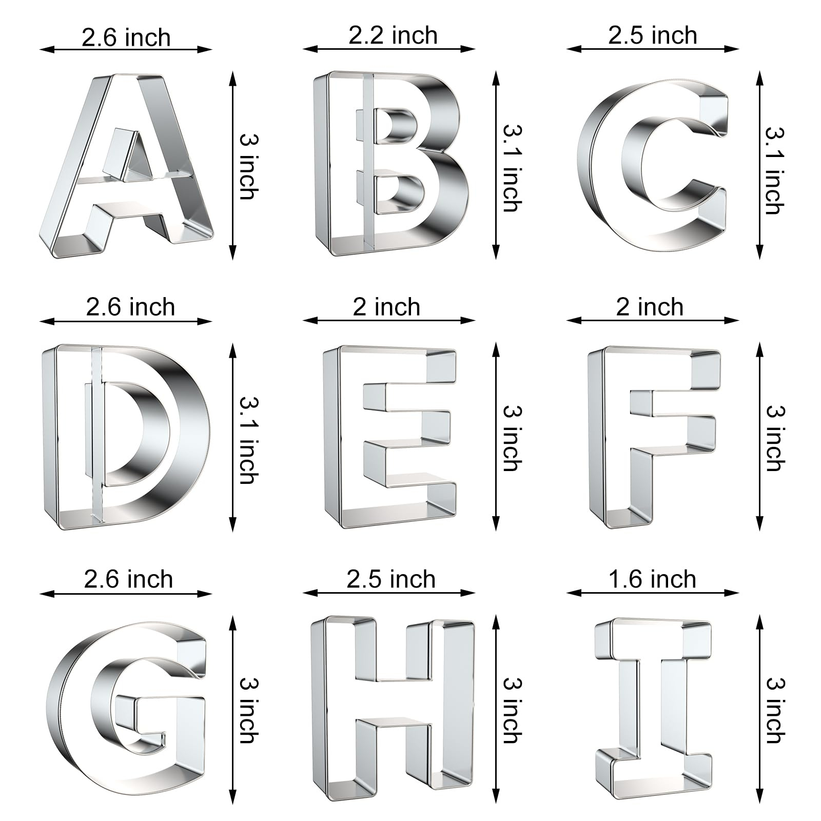 Letter Cookie Cutters Shapes - - огляд і ціна Kitchen Baking Cookies
