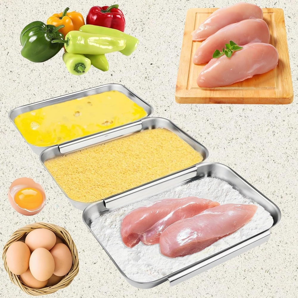 3Pcs Stainless Steel Seasoning - огляд і ціна Kitchen With Baking Station